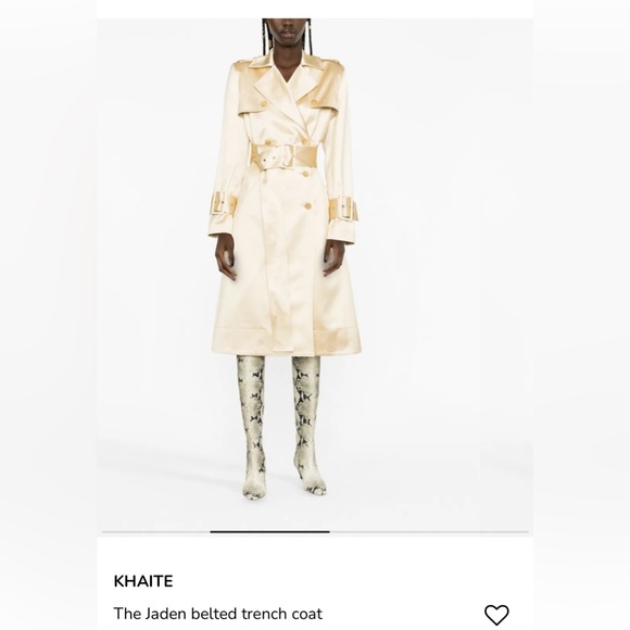 KHAITE Jaden Satin Trench Coat Size 6 NWT - Picture 11 of 11